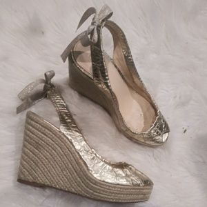 Coach Gold Metallic Espadrilles